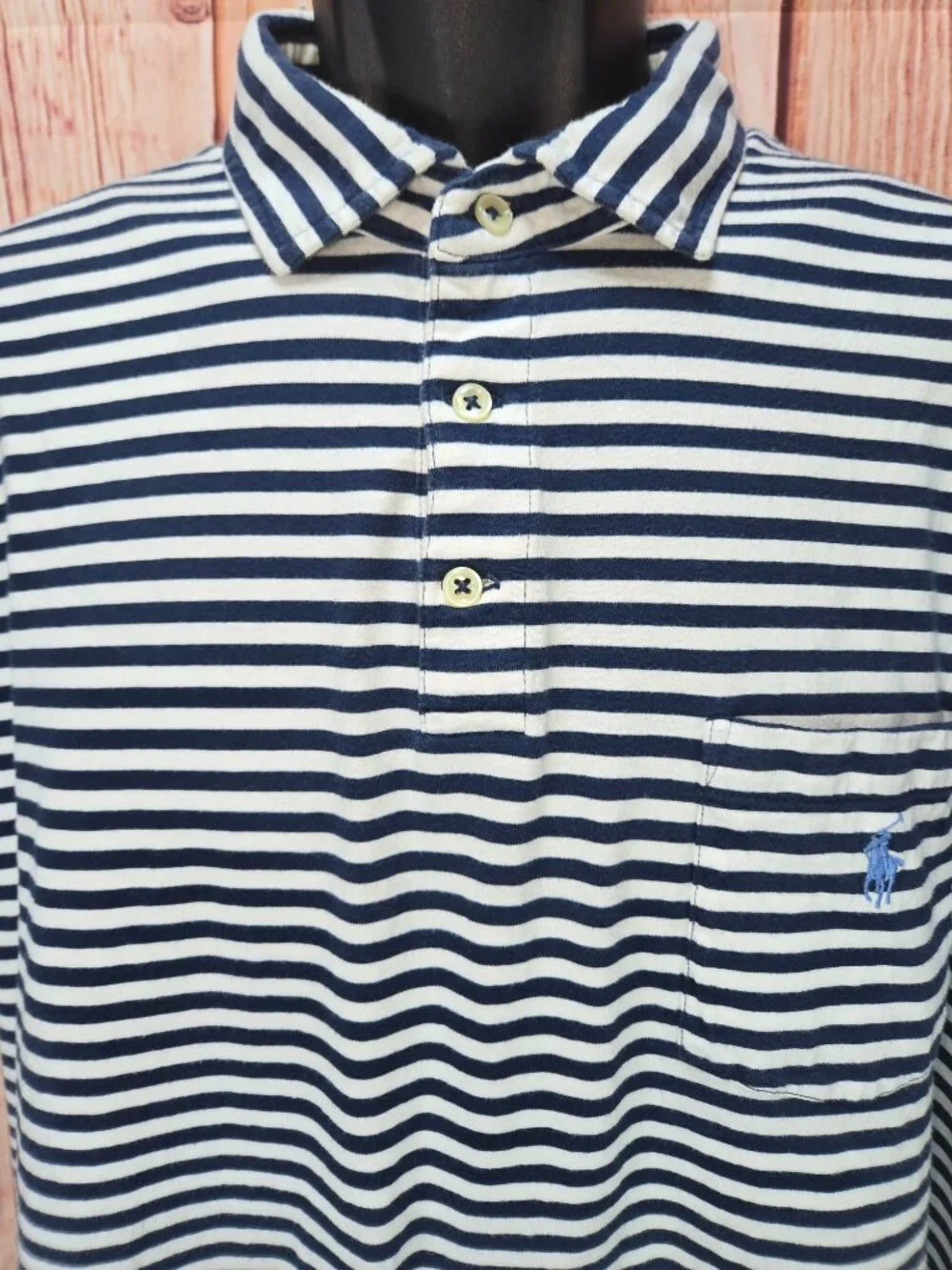 Polo Ralph Lauren Classic Fit Navy Striped Polo XL